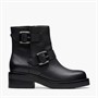 Clarks Womens Rebelle Buckle Boots Black Leather