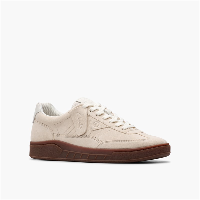 Clarks Mens Craft Rally Ace Trainers Off White Suede