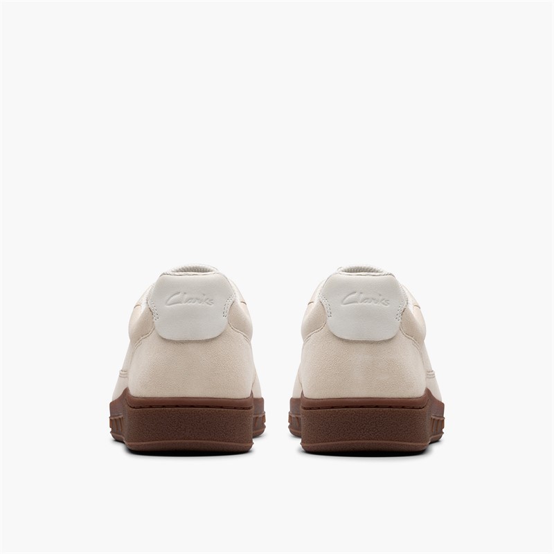 Clarks Mens Craft Rally Ace Trainers Off White Suede