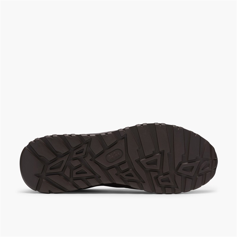Clarks Mens Radwell Tie Trainers Brown Leather