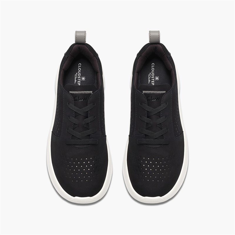 Clarks Mens Solvena Style Trainers Black