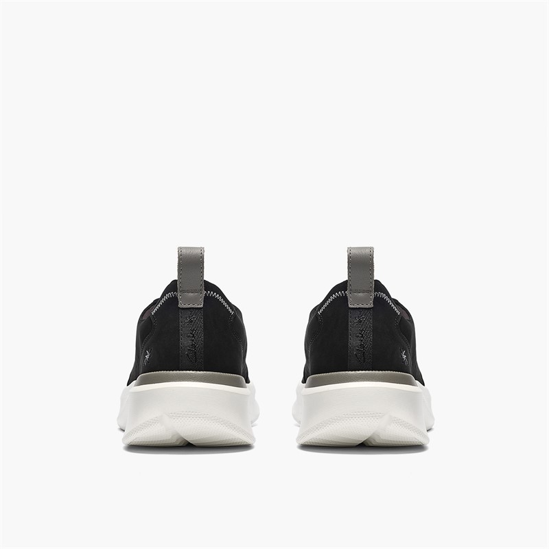 Clarks Mens Solvena Style Trainers Black