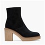 Clarks Womens Colden Up Block Heel Boots Black Suede