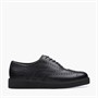 Clarks Womens Glickly Brogue 2 Shoes Black Leather