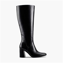 Clarks Womens Laina 85 Tall Boots Black Combi Leather