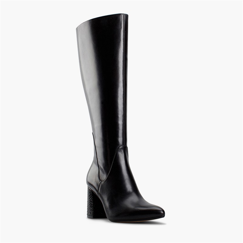 Clarks Womens Laina 85 Tall Boots Black Combi Leather