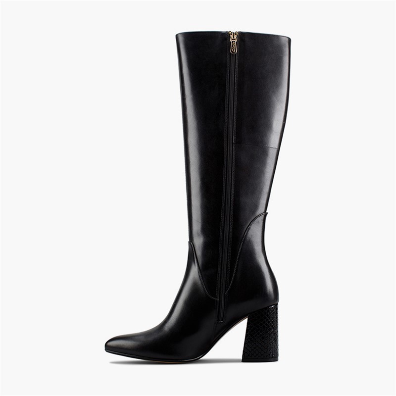 Clarks Womens Laina 85 Tall Boots Black Combi Leather