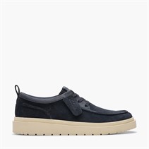 Clarks Mens Polden Moc Shoes Navy Suede