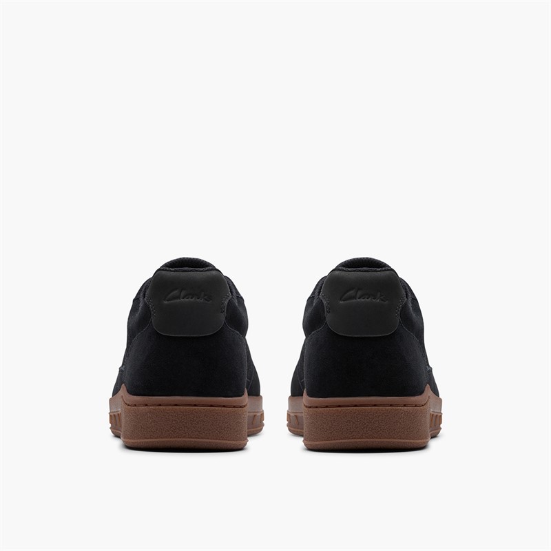 Clarks Mens Craft Rally Ace Trainers Black Suede