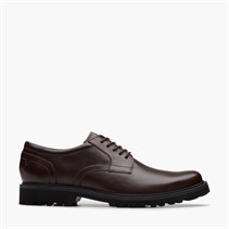 Clarks Mens Berwick Lace Up Shoes Brown Leather