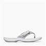 Clarks Dame Brinkley Sea flip flops Silver Metallic
