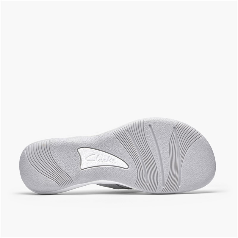 Clarks Dame Brinkley Sea flip flops Silver Metallic
