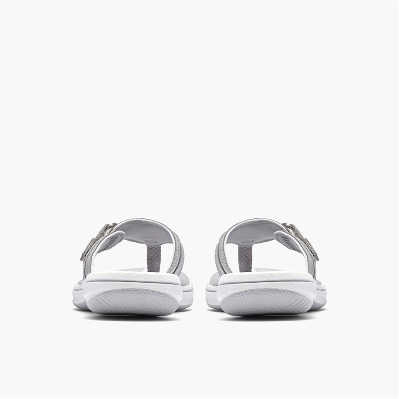 Clarks Dame Brinkley Sea flip flops Silver Metallic