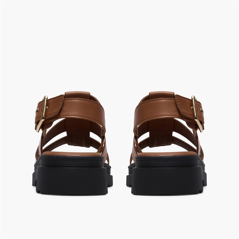 Clarks Damen Orinoco 3 Riemen Sandalen Tan Leather