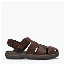 Clarks Herre Guideview Cove Fiskermand Sandaler Dark Brown Leather