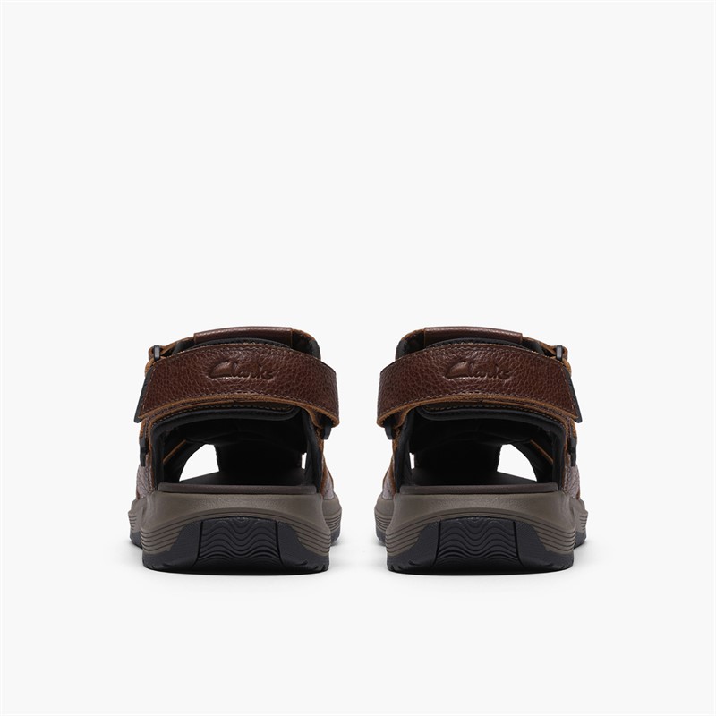 Clarks Herre Guideview Cove Fiskermand Sandaler Dark Brown Leather