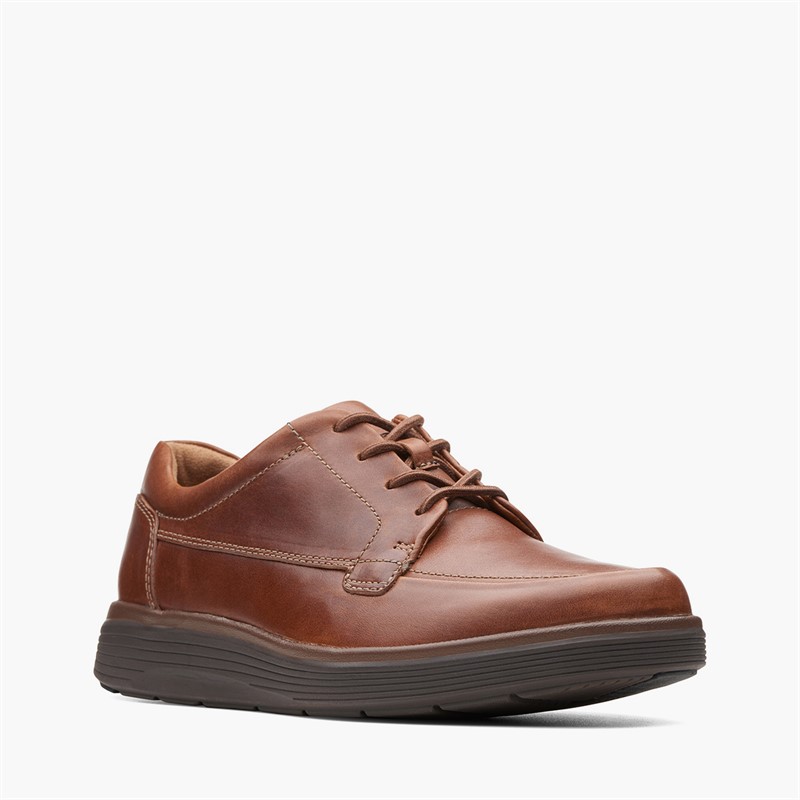 Clarks Herre Un Abode Ease Sko Dark Tan Leather