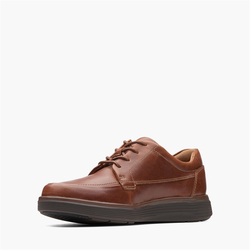 Clarks Herre Un Abode Ease Sko Dark Tan Leather