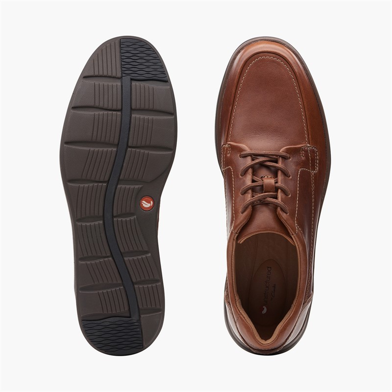 Clarks Herre Un Abode Ease Sko Dark Tan Leather
