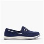 Clarks Damen Brinkley Edge Bootsschuhe Navy Canvas