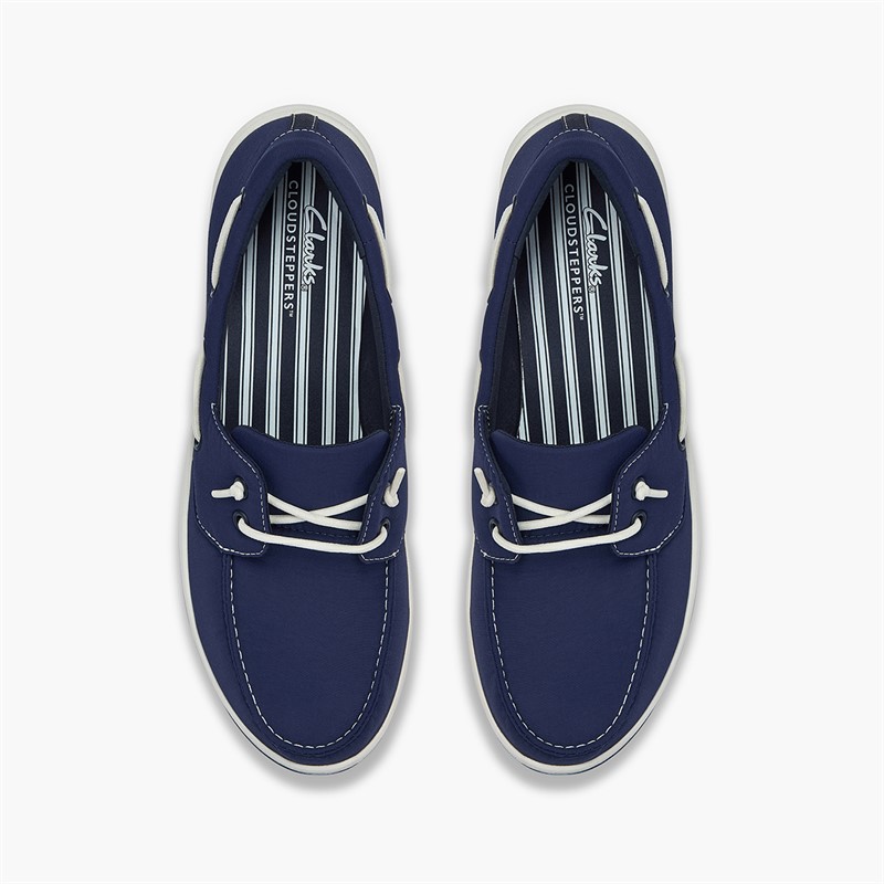 Clarks Damen Brinkley Edge Bootsschuhe Navy Canvas