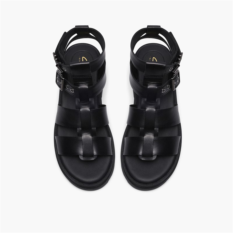 Clarks Damen Orinoco 3 Cove Sandalen Black Leather