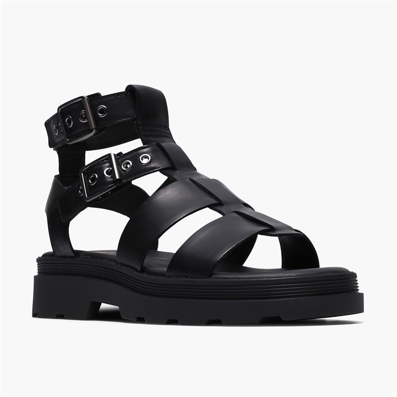 Clarks Damen Orinoco 3 Cove Sandalen Black Leather