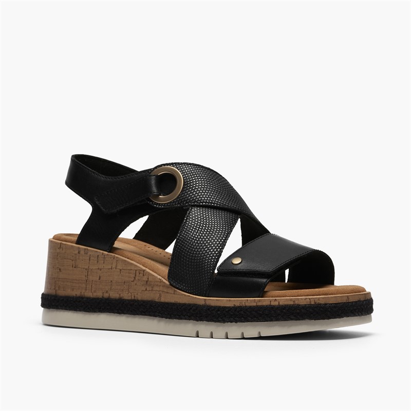 Clarks Damen Kidiki Sandalen Black Combi