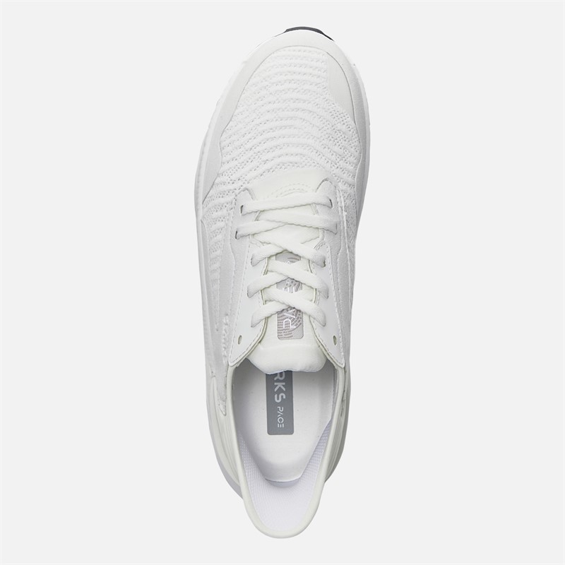 Clarks Herren Pace Trainers Weiss