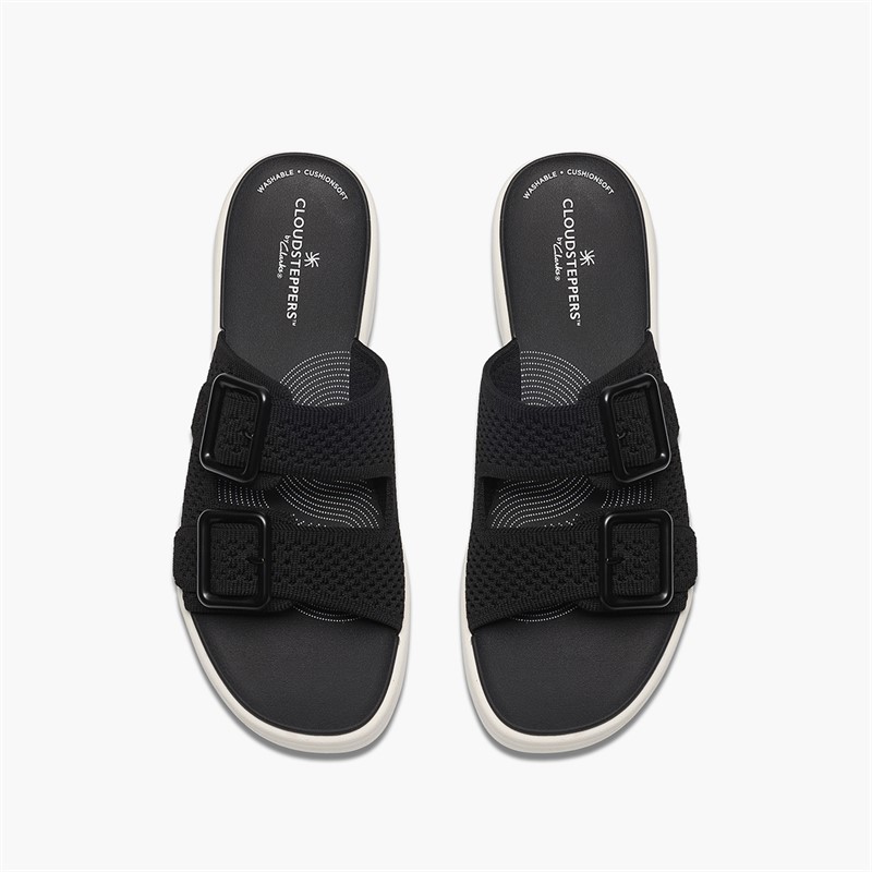 Clarks Damen Drift Faye Sandalen Schwarz