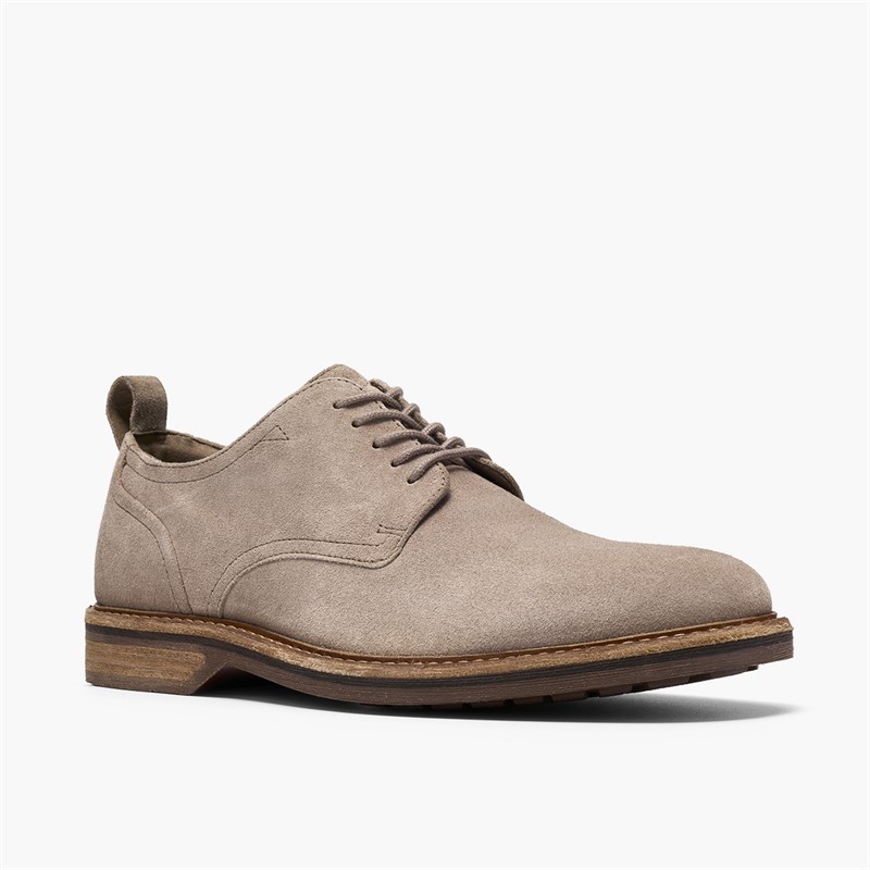 Clarks Herre Aldwin snøre sko Grey Suede