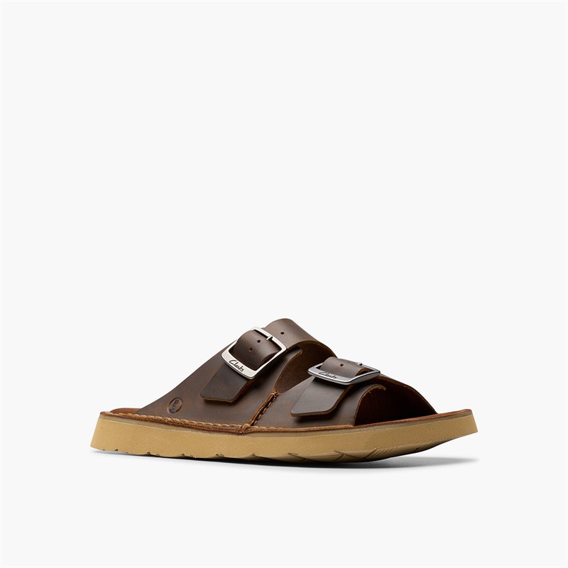 Clarks Herre Solsbury Dobbeltrem Sandaler Beeswax Leather