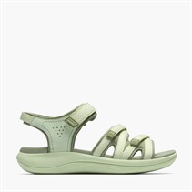 Clarks Damen Mira Madi Sandalen Light Olive Combi