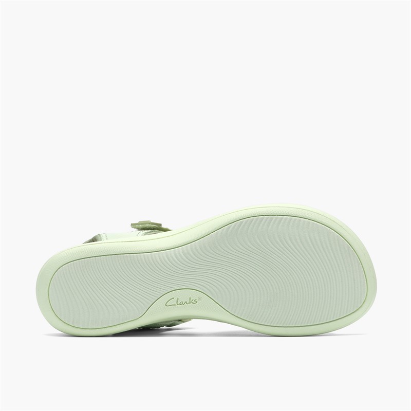 Clarks Damen Mira Madi Sandalen Light Olive Combi