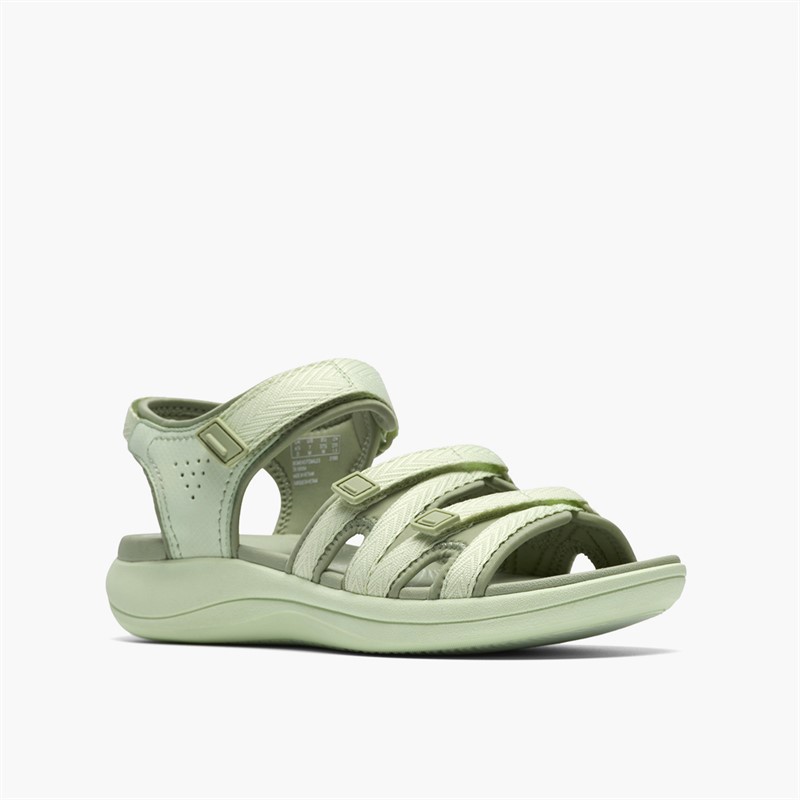 Clarks Damen Mira Madi Sandalen Light Olive Combi