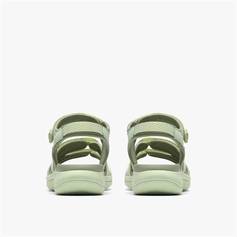 Clarks Damen Mira Madi Sandalen Light Olive Combi