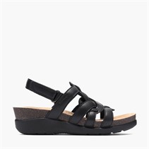 Clarks Damen Calenne Gracie Keil Sandalen Black Combi