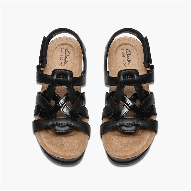 Clarks Damen Calenne Gracie Keil Sandalen Black Combi