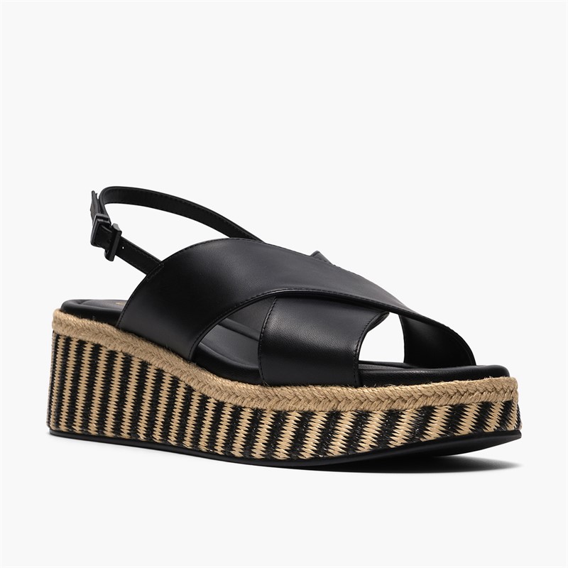 Clarks Damen Tessiah Kreuz Riemen Sandalen Black Interest