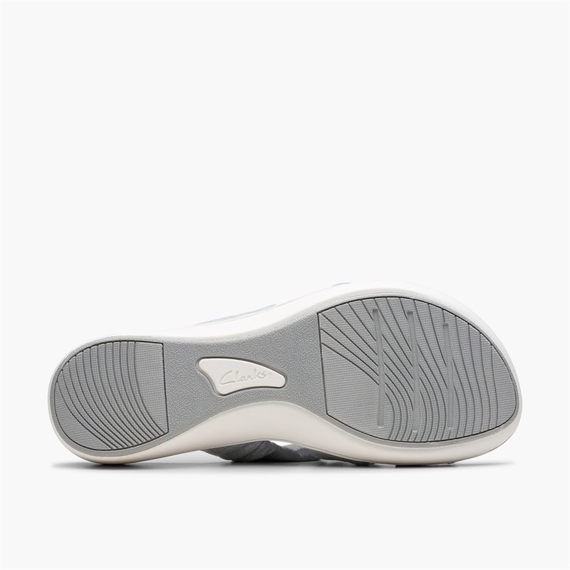 Clarks Damen Brinkley Rae Ava Sandalen Light Grey
