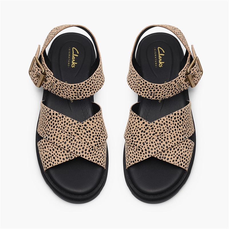 Clarks Damen Orinoco 3 Cove Sandalen Animal Print