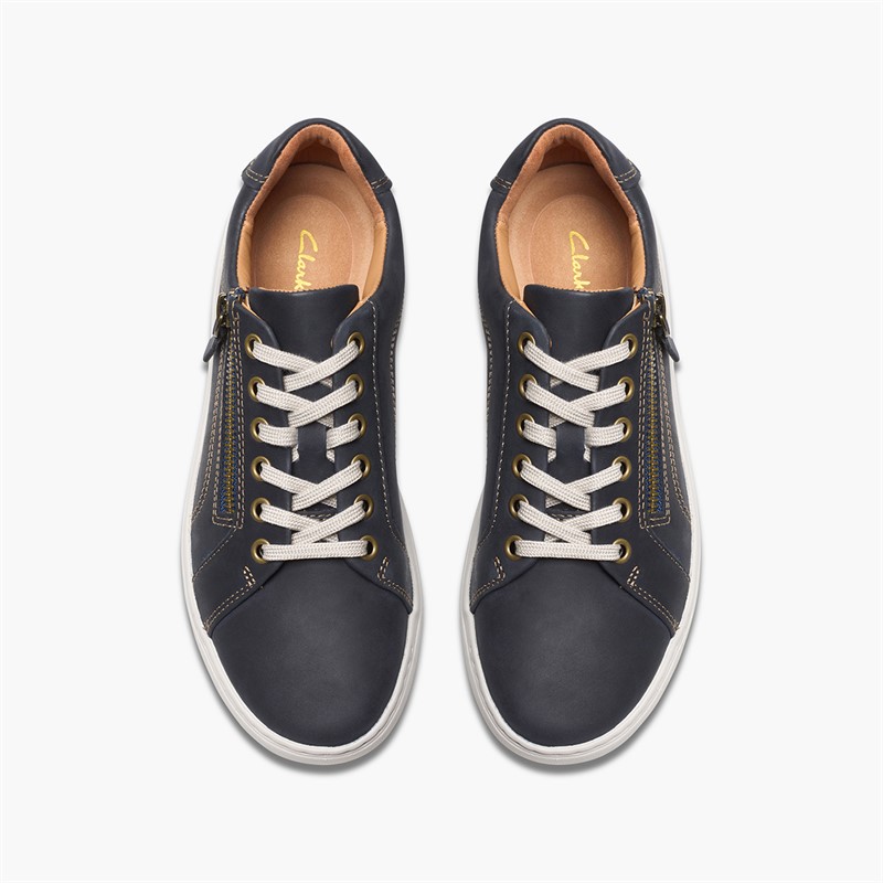 Clarks Damen Nalle Turnschuhe Navy Nubuck