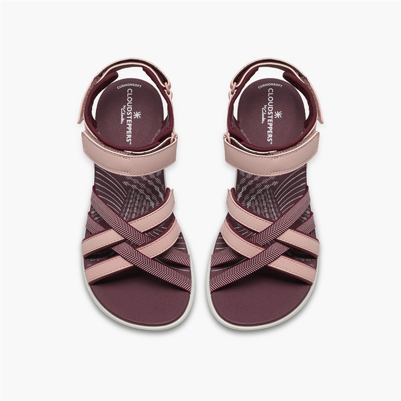 Clarks Damen Mira Shore Sandalen Maroon