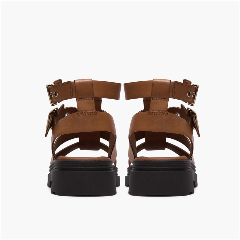 Clarks Damen Orinoco 3 Cove Sandalen Tan Leather
