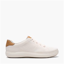 Clarks Dame Nalle Walk Træningssko White Knit