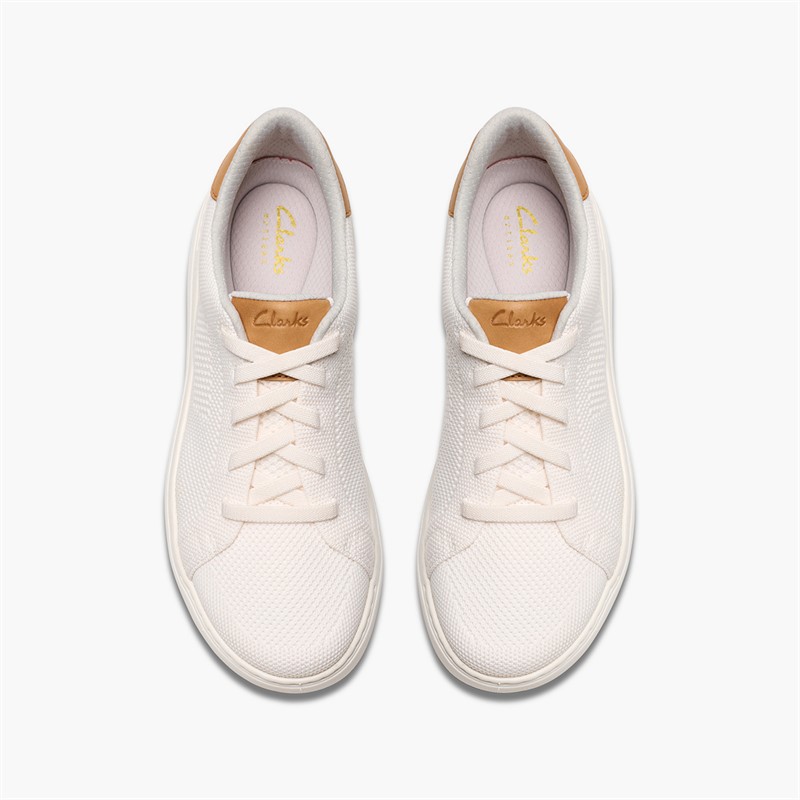Clarks Dame Nalle Walk Træningssko White Knit