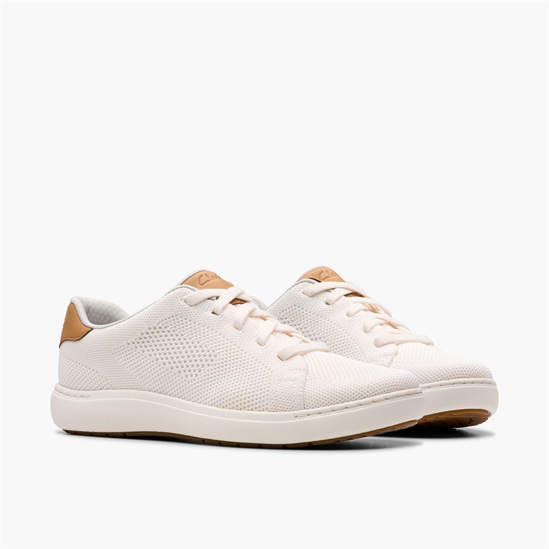 Clarks Dame Nalle Walk Træningssko White Knit