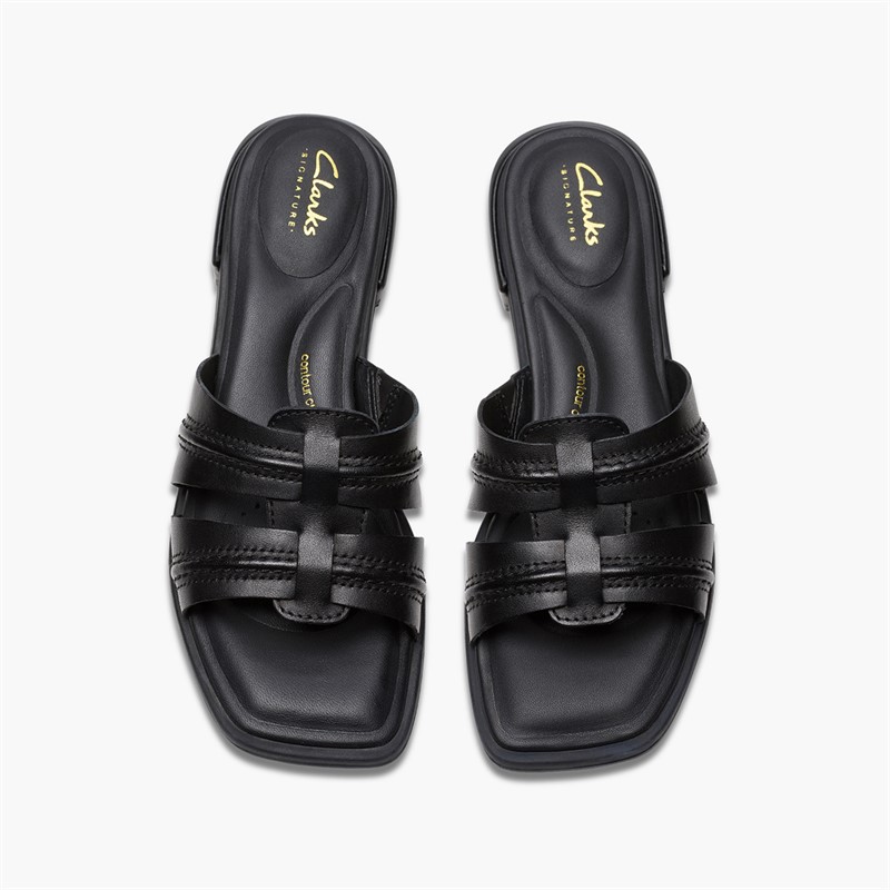 Clarks Damen Ariany Sandalen Black Leather