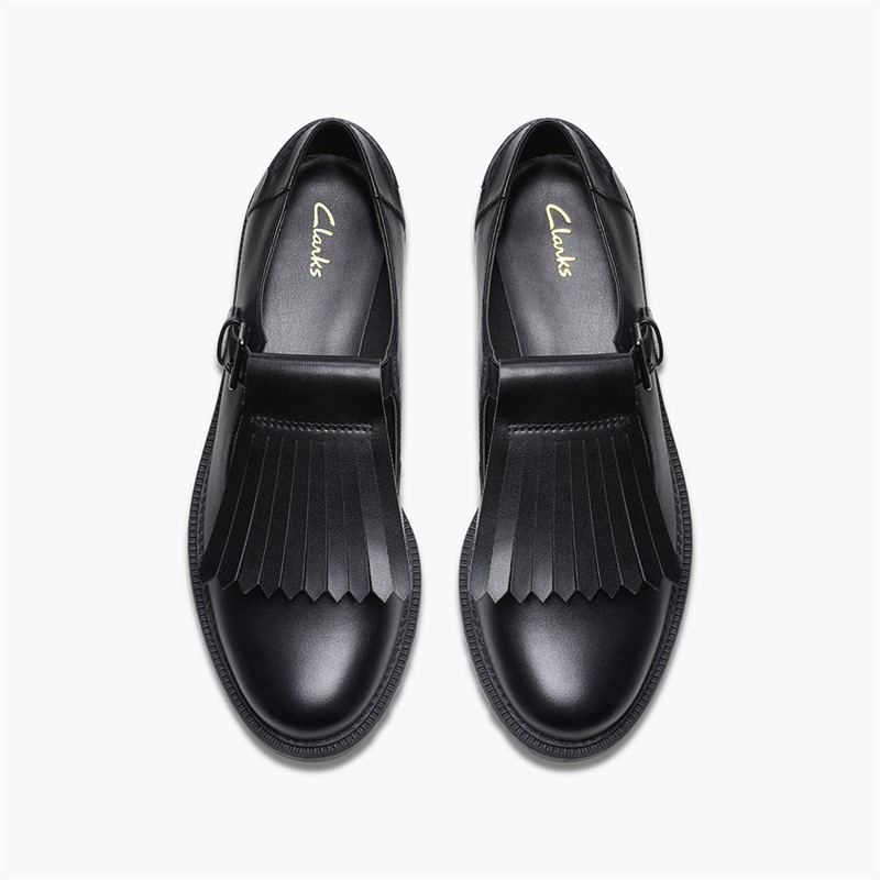 Clarks Damen Griffin Mia 2 Schuhe Black Leather