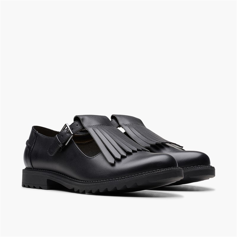 Clarks Damen Griffin Mia 2 Schuhe Black Leather